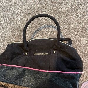 Victoria's Secret Black Bag with Pink Trim